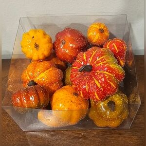 Decorative Assorted Small Faux Pumpkins